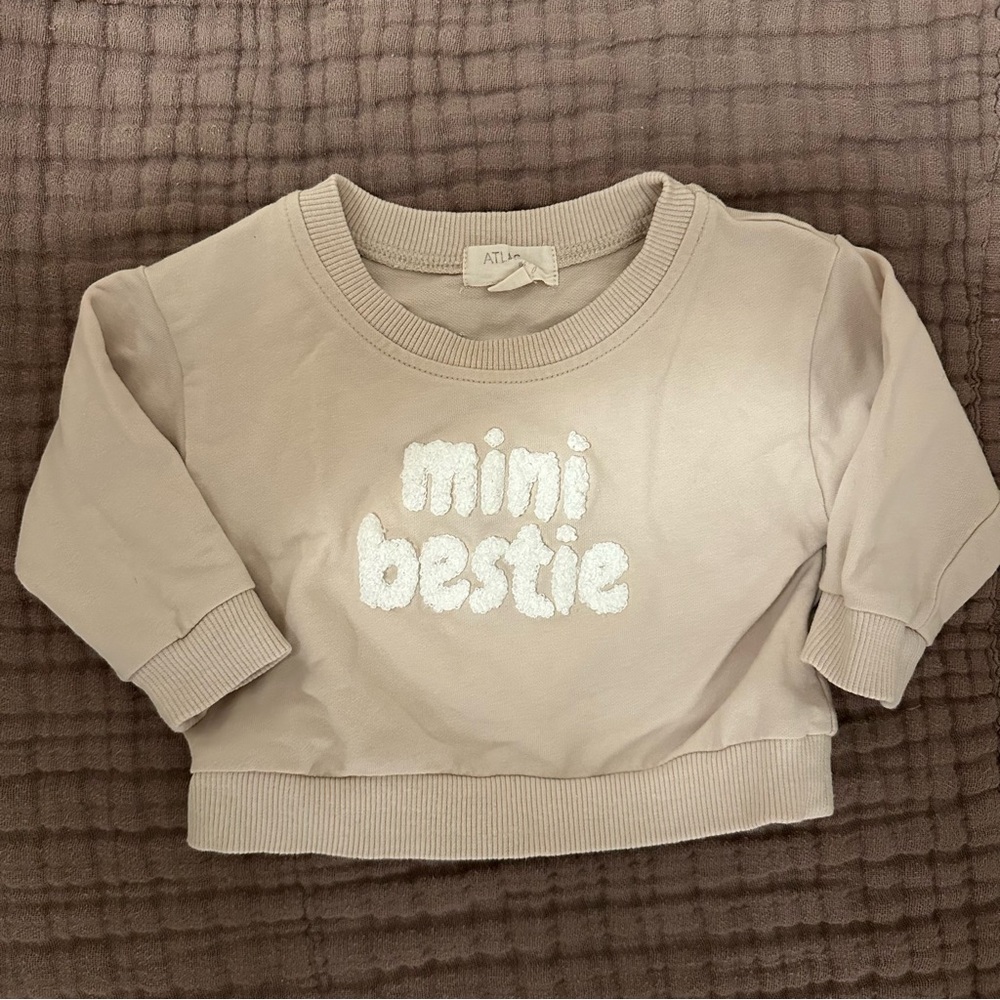 Atlas Grey Crew Neck Sweatshirt 0-3 months